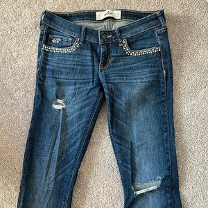 Hollister rhinestone skinny jeans